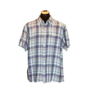GRAYERS CLOTHIERS Men's Plaid Short Sleeve Button Down Shirt, Size XL